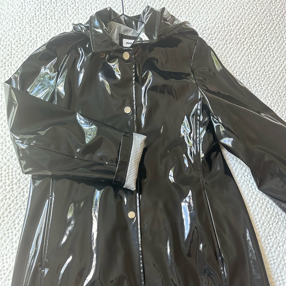 Like New! Jane Post Black Iconic Princess Rain Jacket